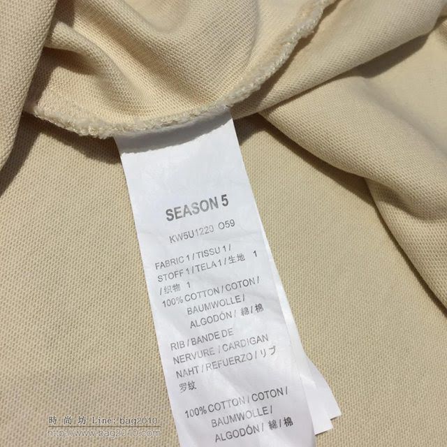 Yeezy Season 5 2019春夏新款 寬鬆版型 白色短袖T恤  tzy1805
